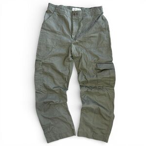Abercrombie & Fitch Women Size 6 Green Cargo Pants Baggy Paratrooper Utility Y2k